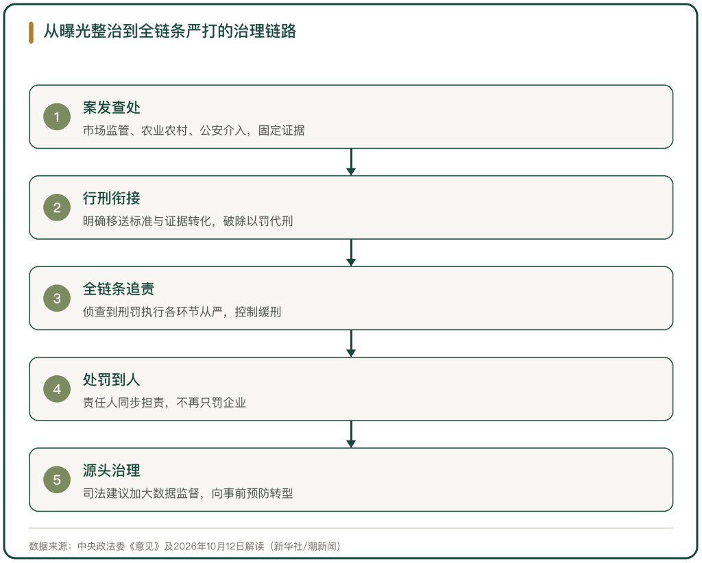 图 1 从曝光整治到全链条严打的治理链路