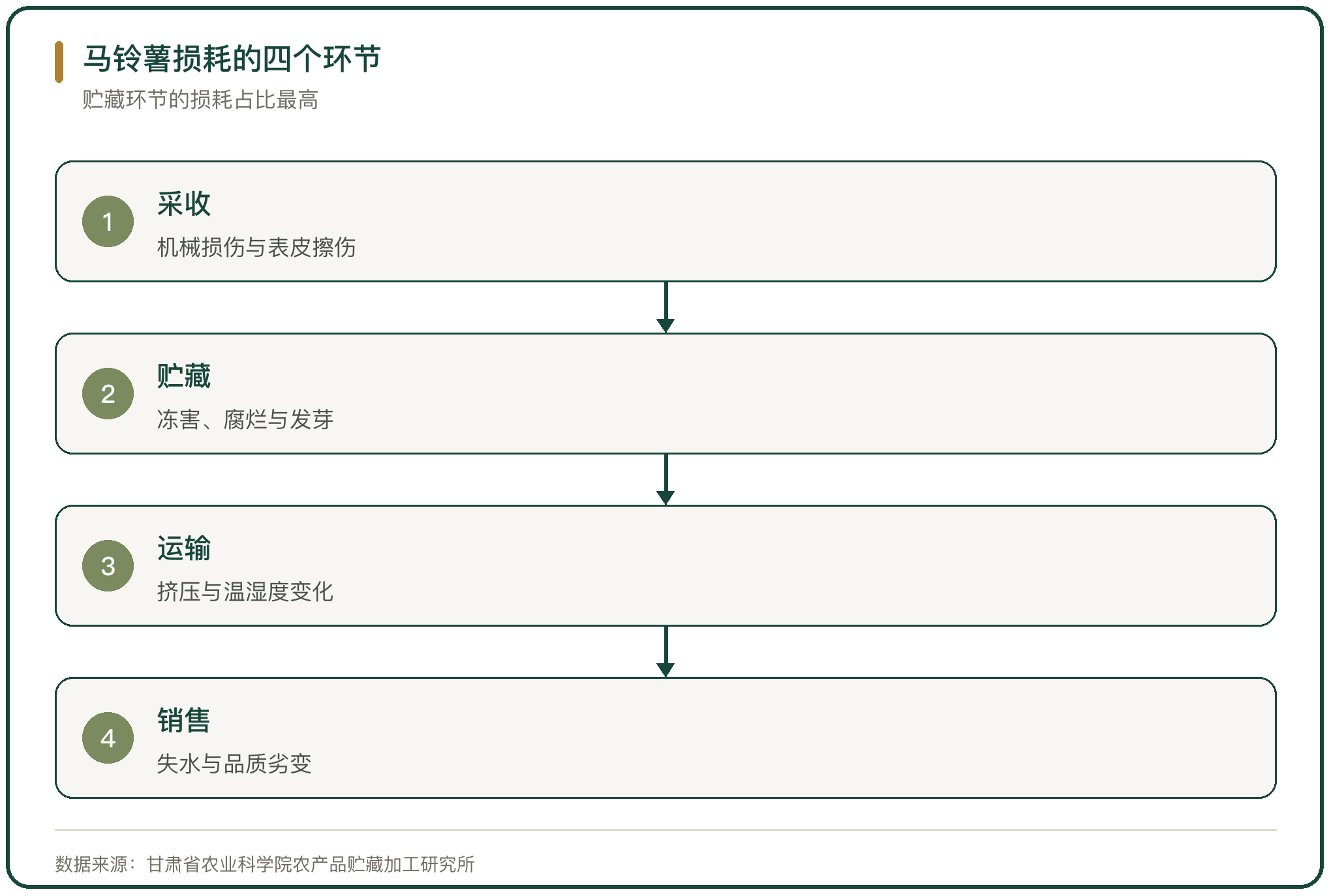 马铃薯损耗的四个环节