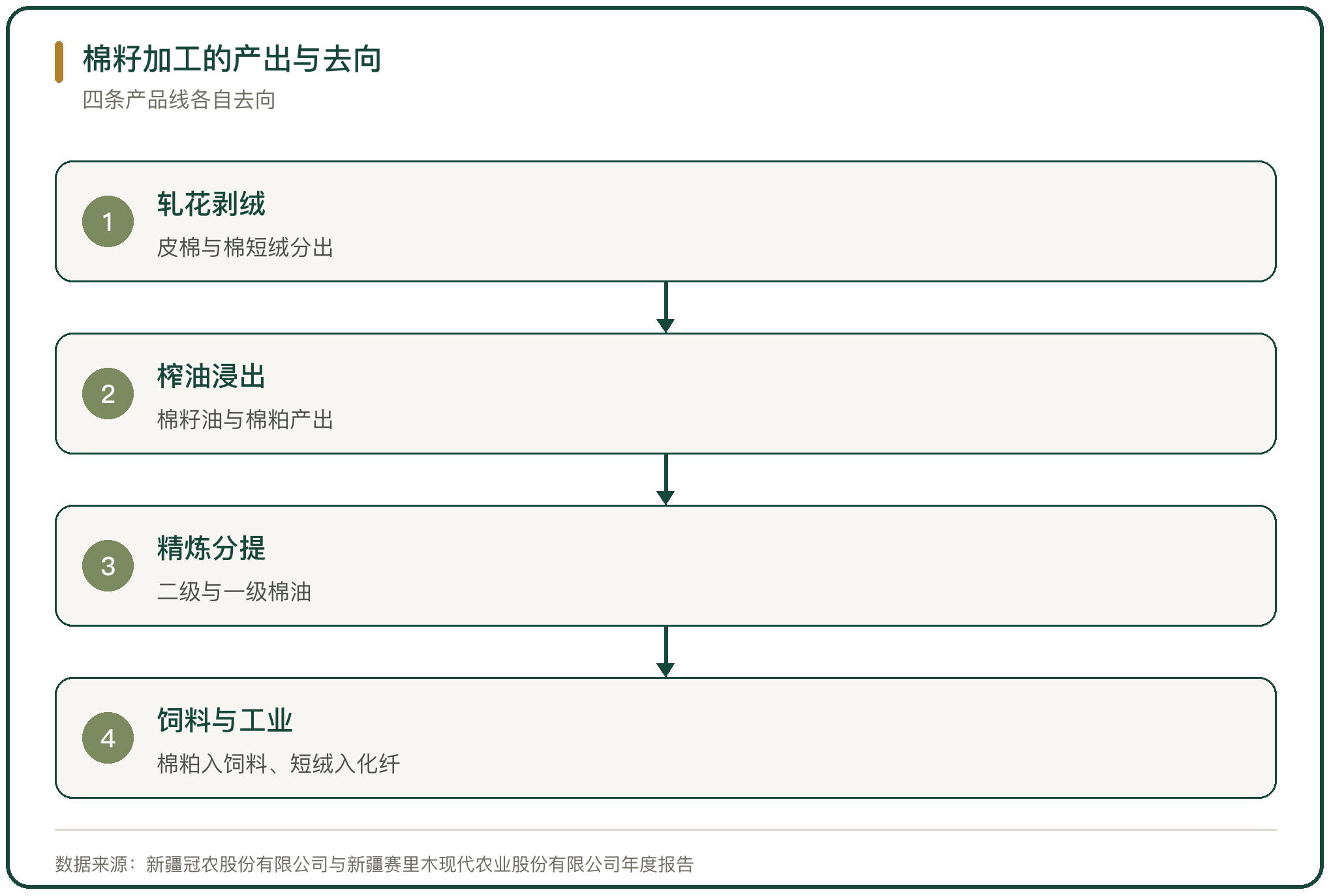 棉籽加工的产出与去向