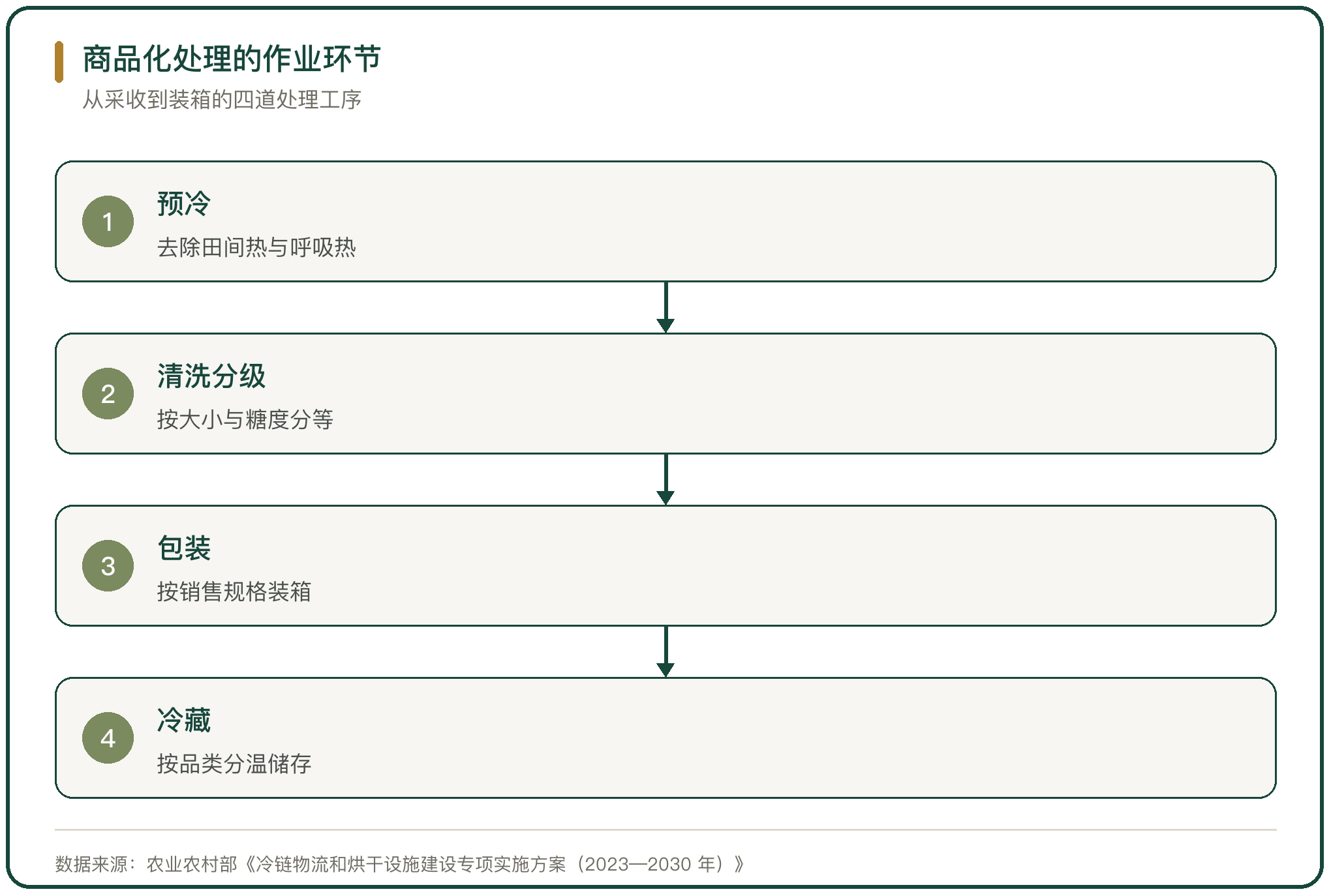 商品化处理的作业环节