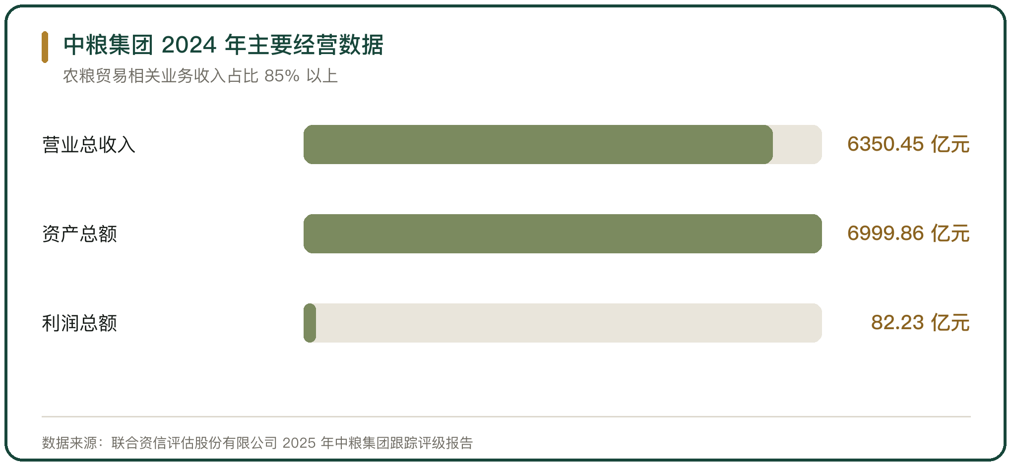 中粮集团 2024 年主要经营数据